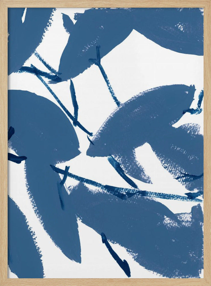 Blaues Blumenmuster Nr. 1 | Poster