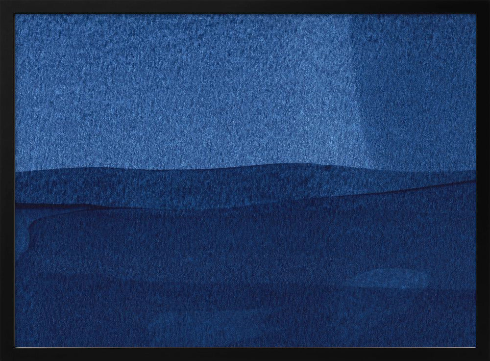 Blaue Textur mit fließenden vertikalen Linien | Poster
