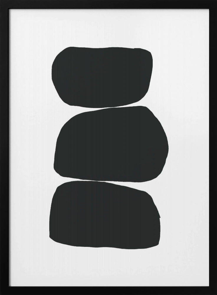 Three Stacked Black Shapes | Poster