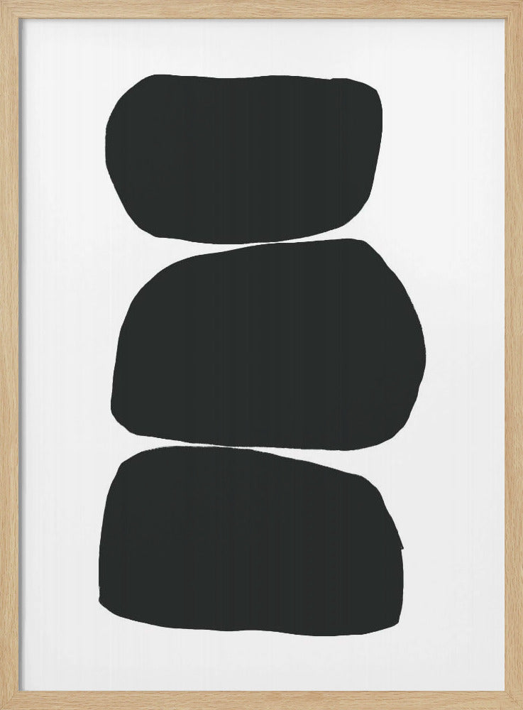 Three Stacked Black Shapes | Poster