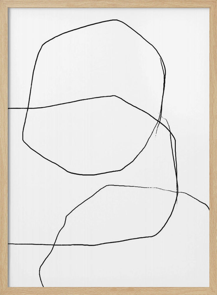 Schwarze Linien auf weißem Hintergrund | Poster