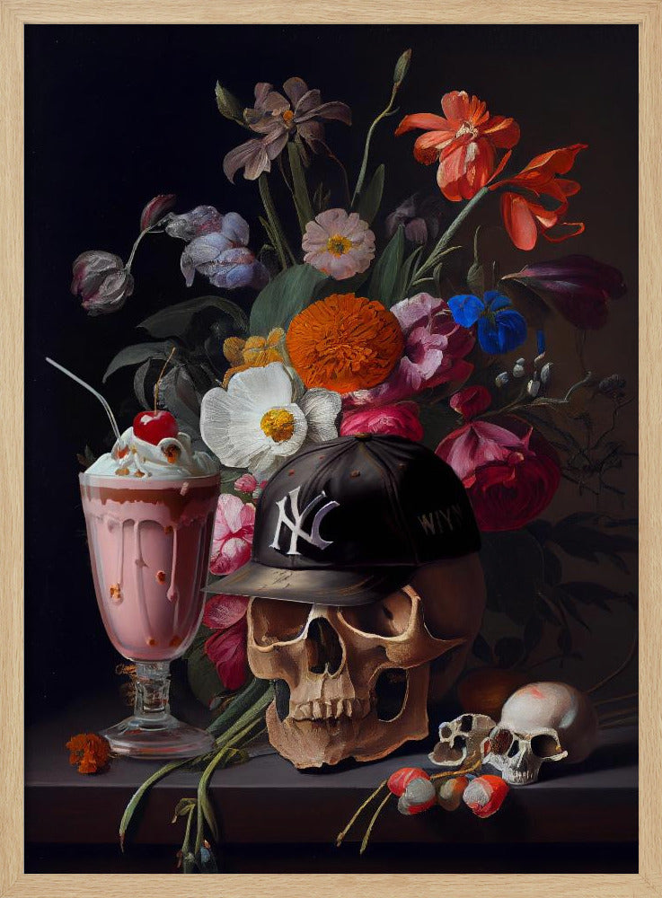 Totenkopf-Stillleben | Poster