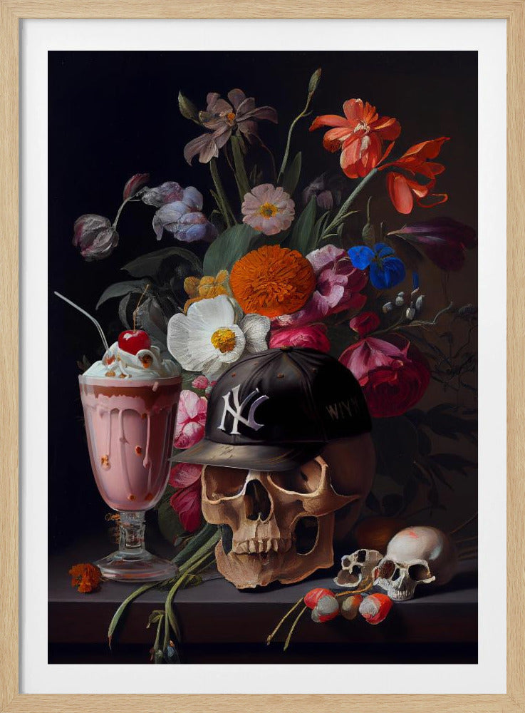 Totenkopf-Stillleben | Poster