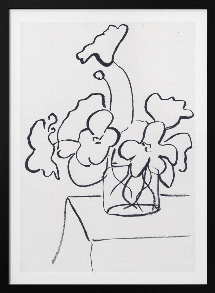 Schwarz-Weiß-Mohnblumen | Poster