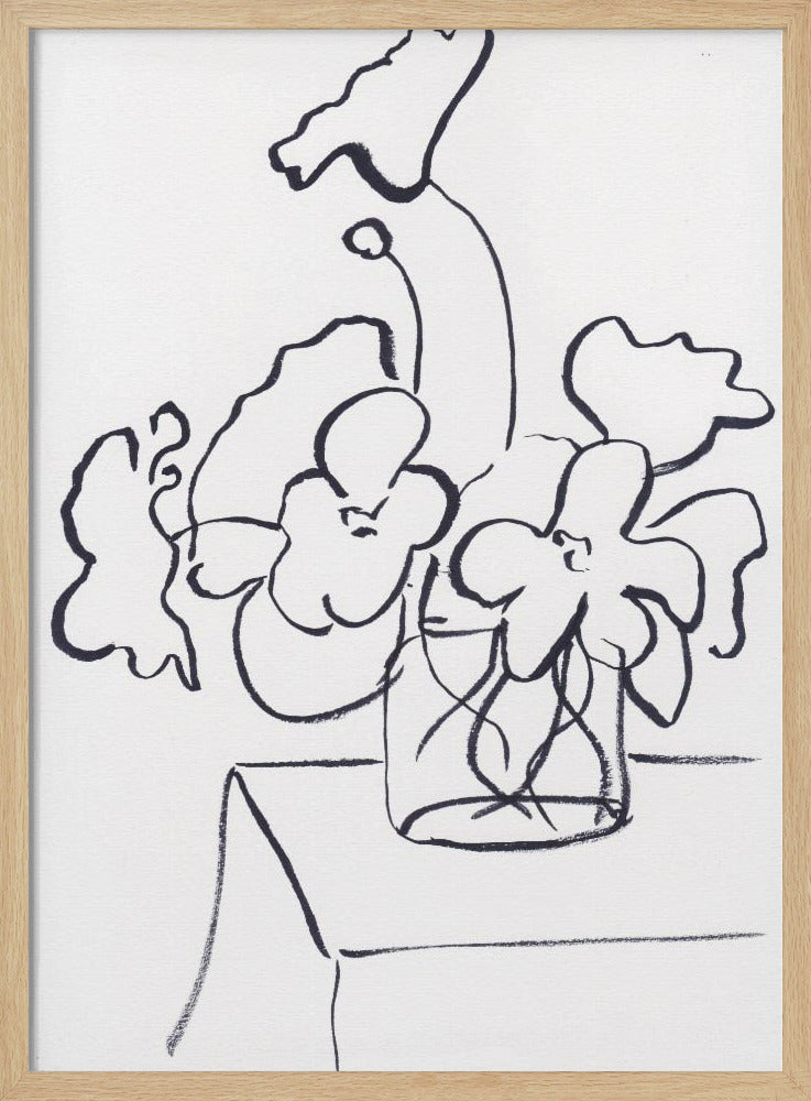 Schwarz-Weiß-Mohnblumen | Poster