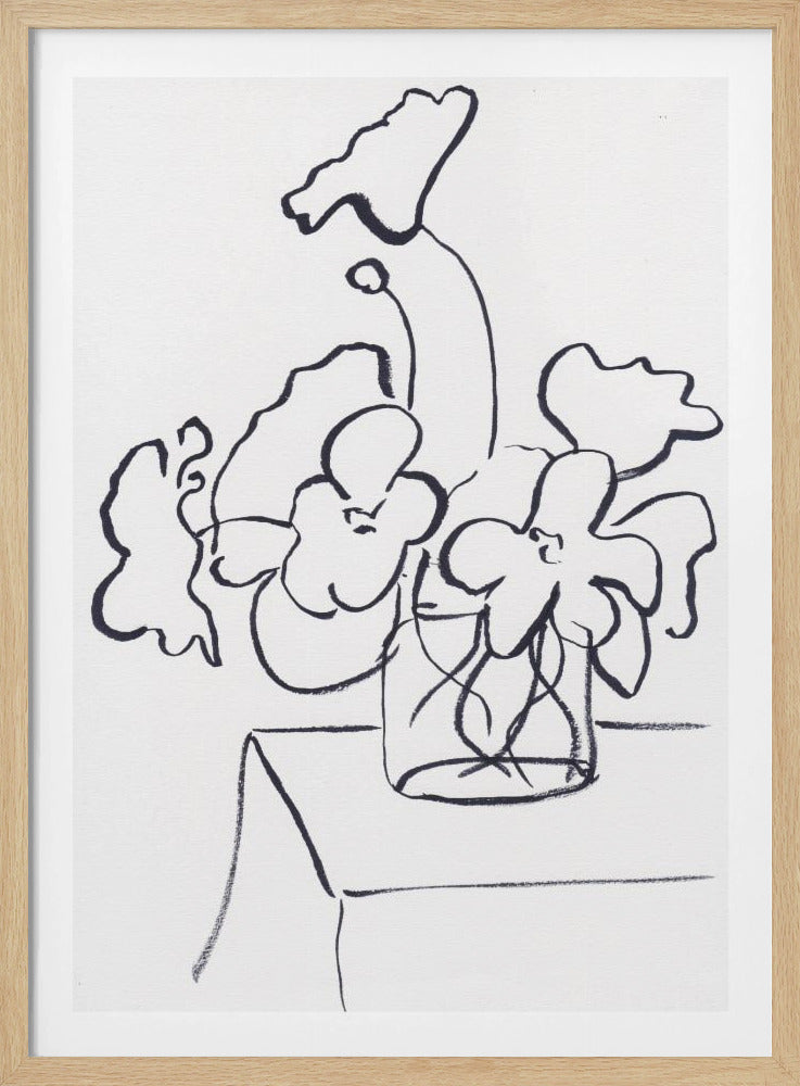 Schwarz-Weiß-Mohnblumen | Poster