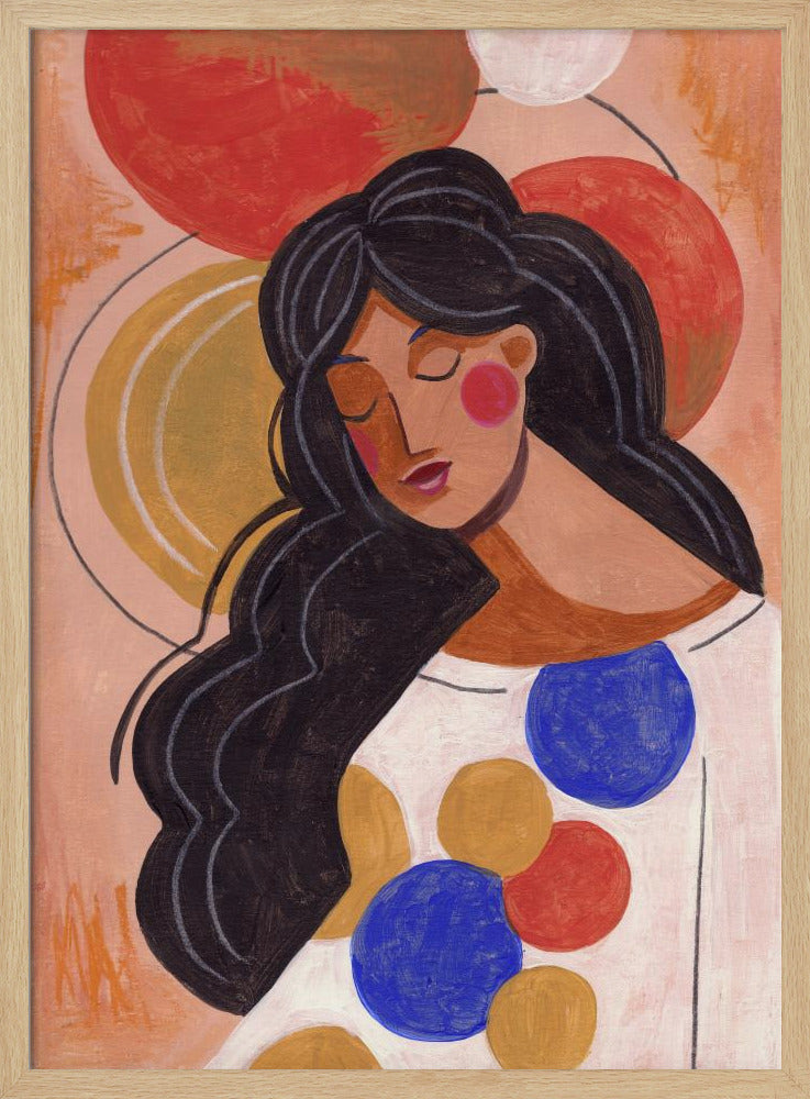 Frau in Gedanken | Poster