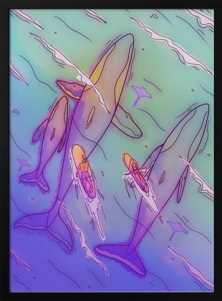 Surfen mit den Walen | Poster
