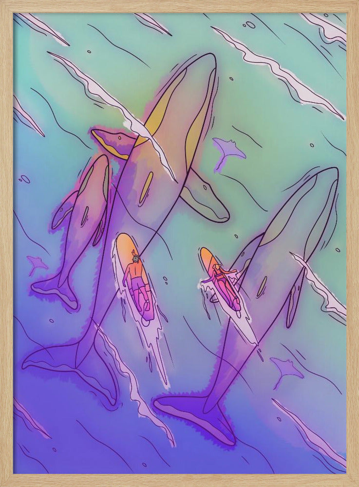 Surfen mit den Walen | Poster