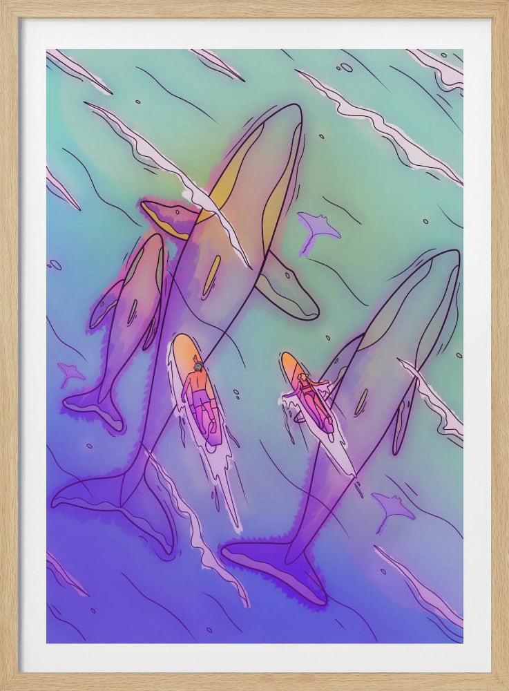 Surfen mit den Walen | Poster