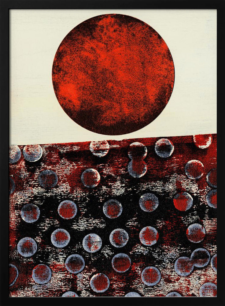 Abstraktes Kunstwerk mit geometrischer Komposition | Poster