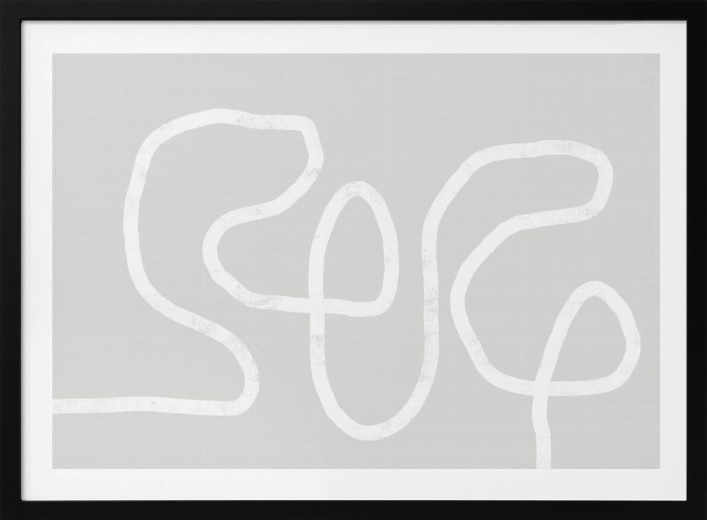 Ineinander verschlungene weiße Linien | Poster