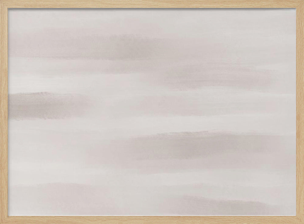 Weiche horizontale Pinselstriche in Beige und Grau | Poster