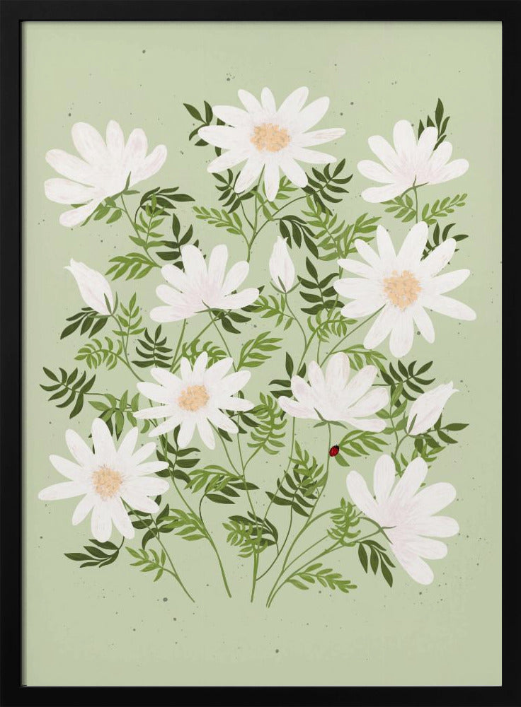 Ladybug flowers | Poster