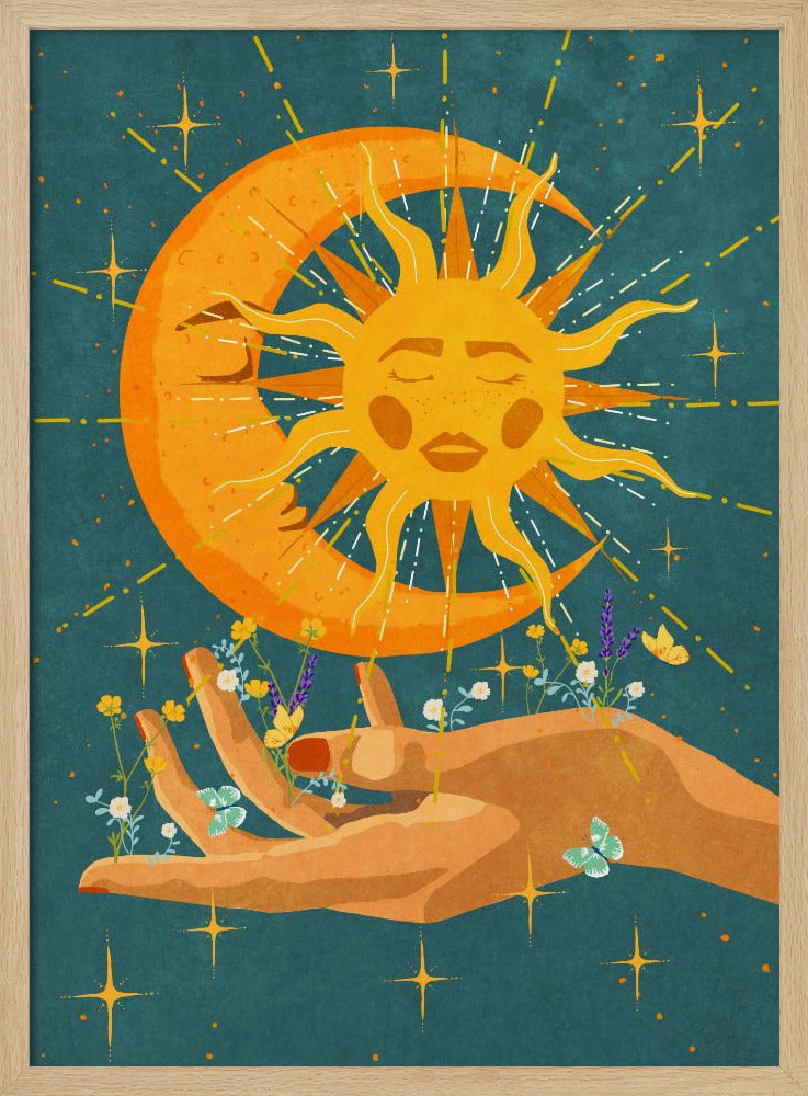 Sonne und Mond in meiner Hand | Poster