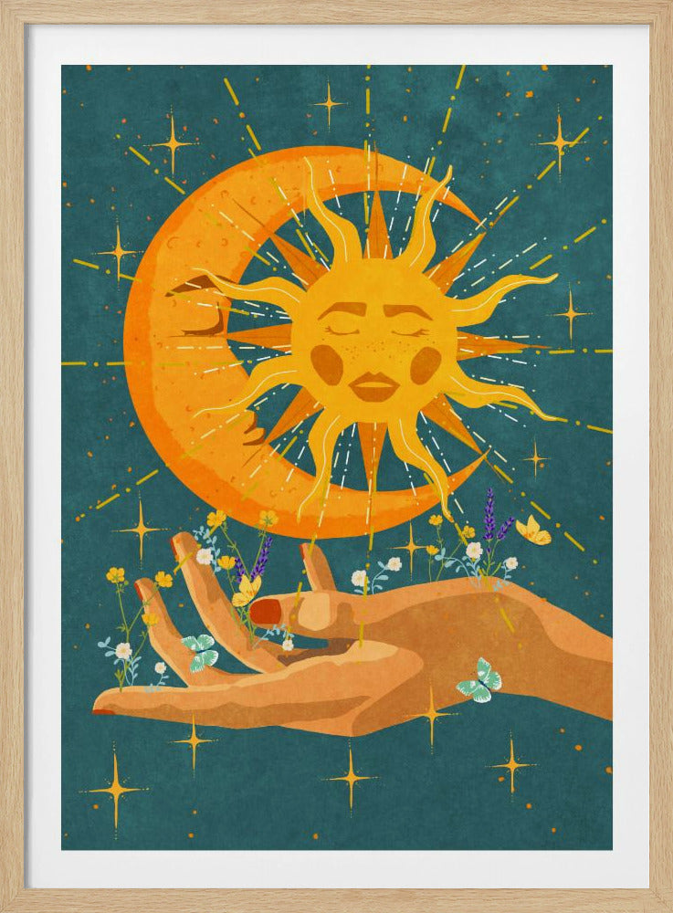 Sonne und Mond in meiner Hand | Poster