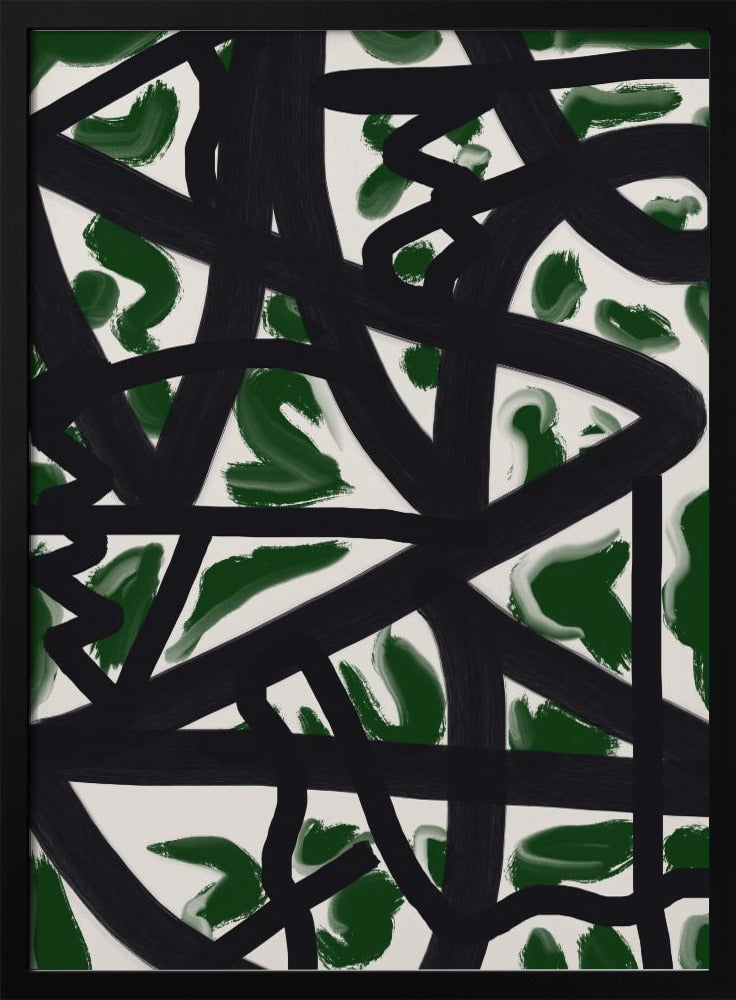 Schwarze Linien auf weißem Hintergrund | Poster