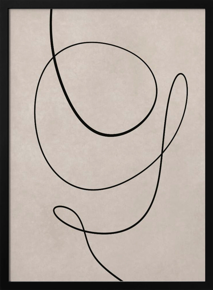 Minimale Linienkunst Abstrakte Zeichnung 01 | Poster