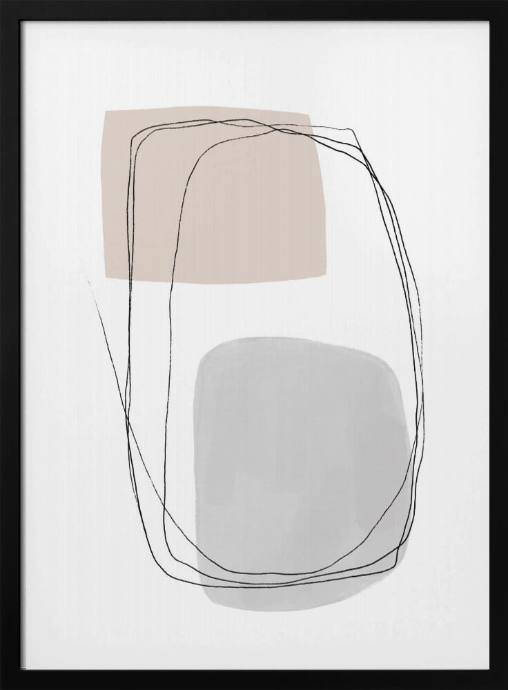 Geometrische Formen und fließende Linien | Poster