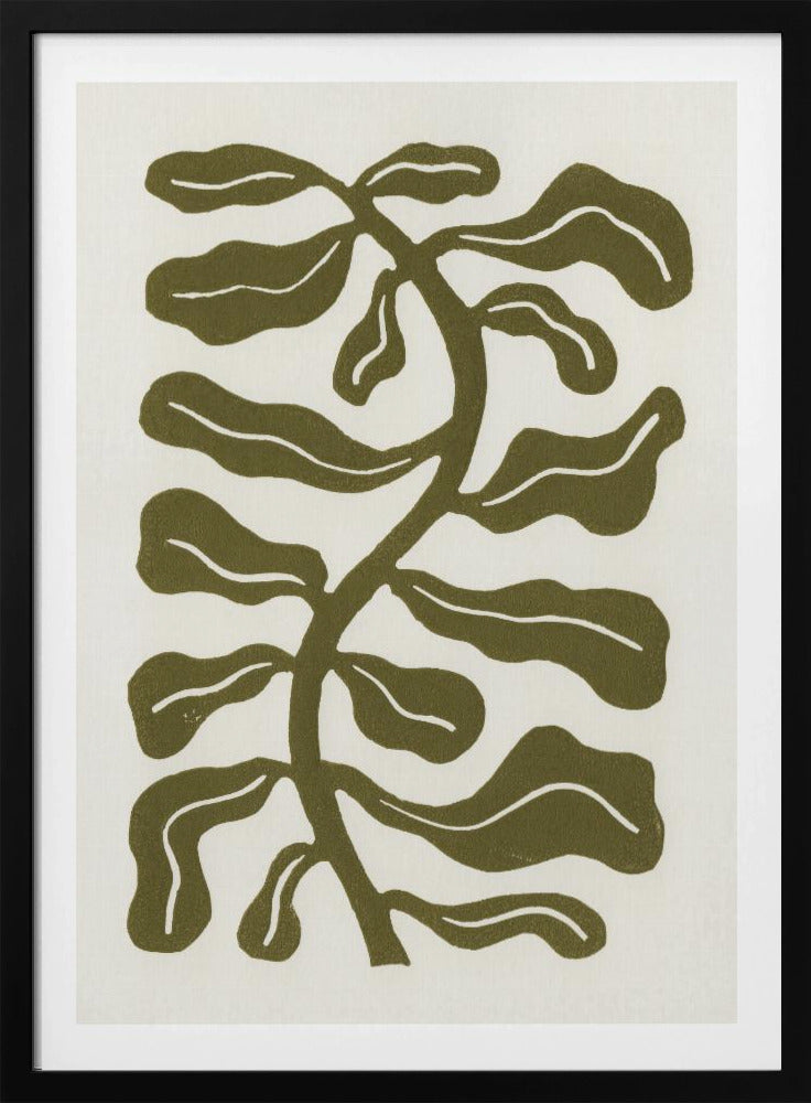 Windgeküsste Pflanze / Olivgrün | Poster