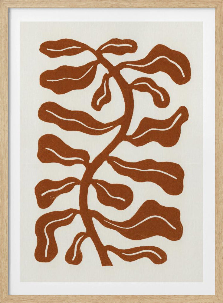 Windgeküsste Pflanze / Sattelbraun | Poster