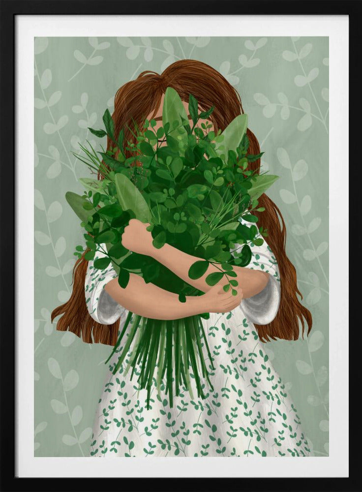 Girl with posy | Poster