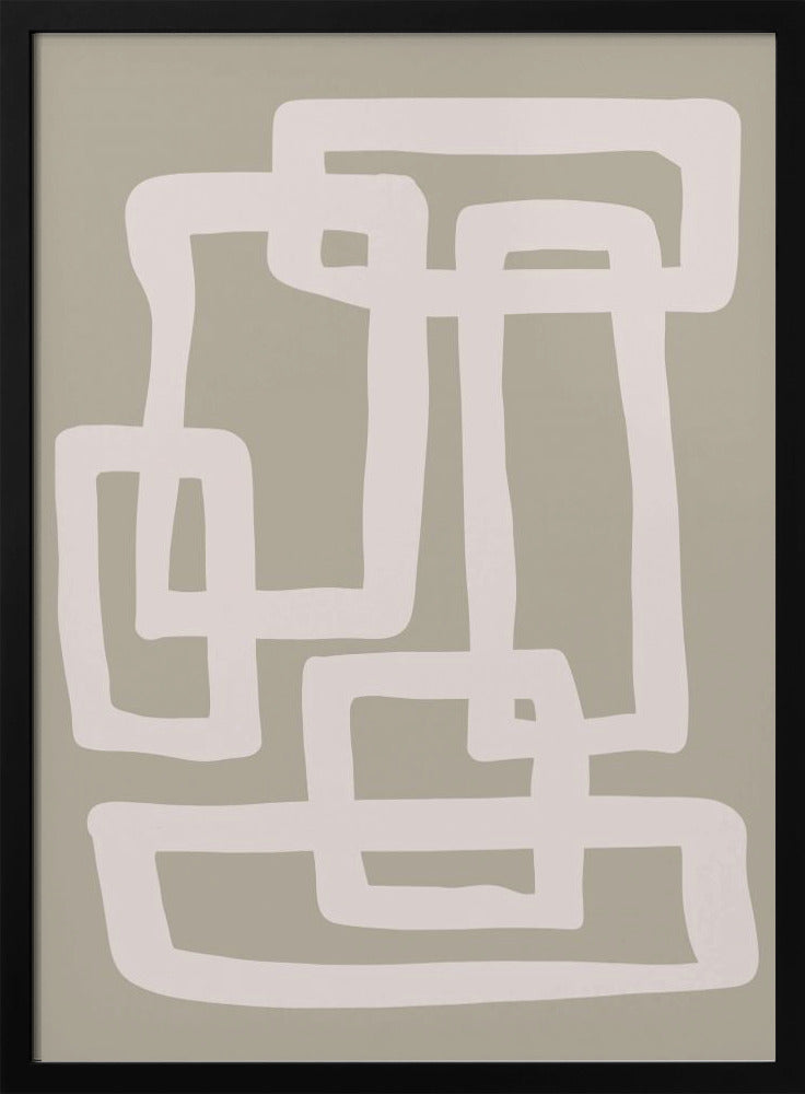 Sage Green Abstract Shapes | Poster