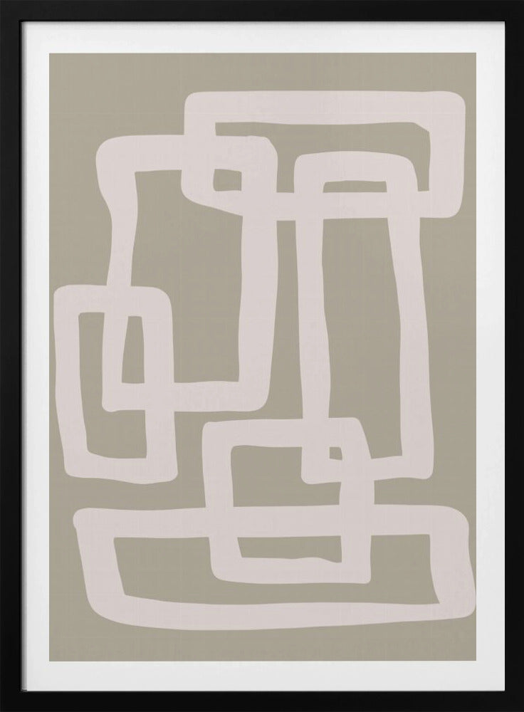 Sage Green Abstract Shapes | Poster