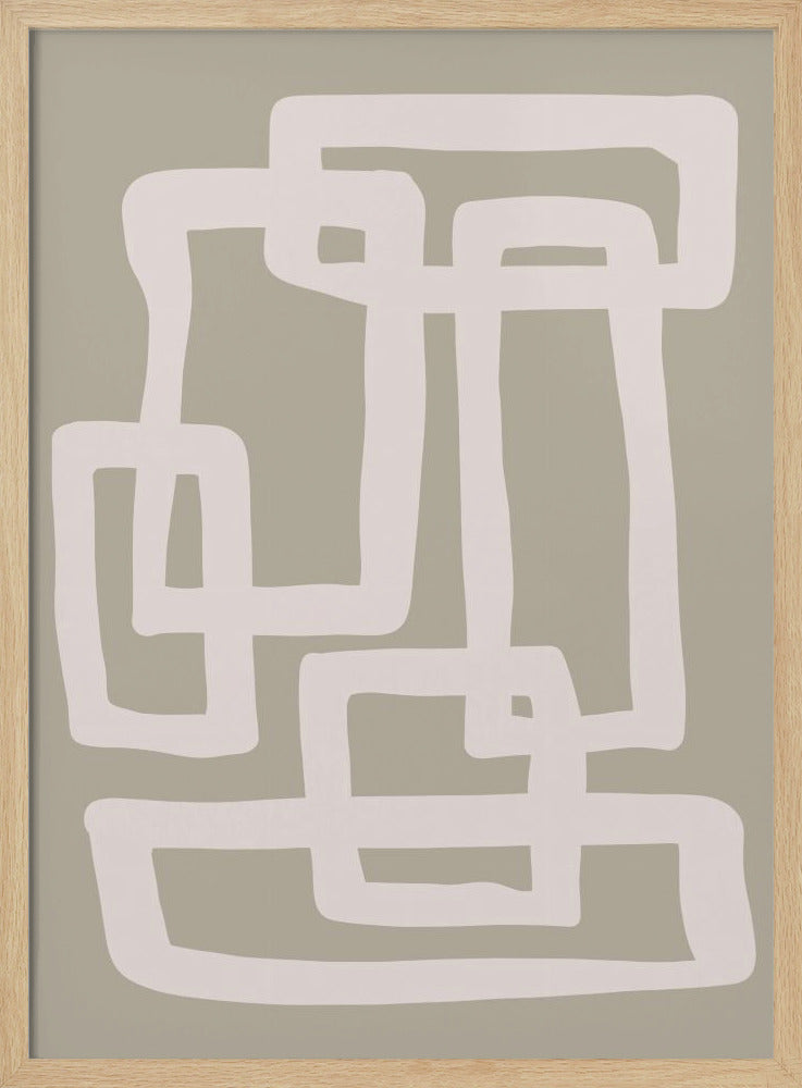 Sage Green Abstract Shapes | Poster