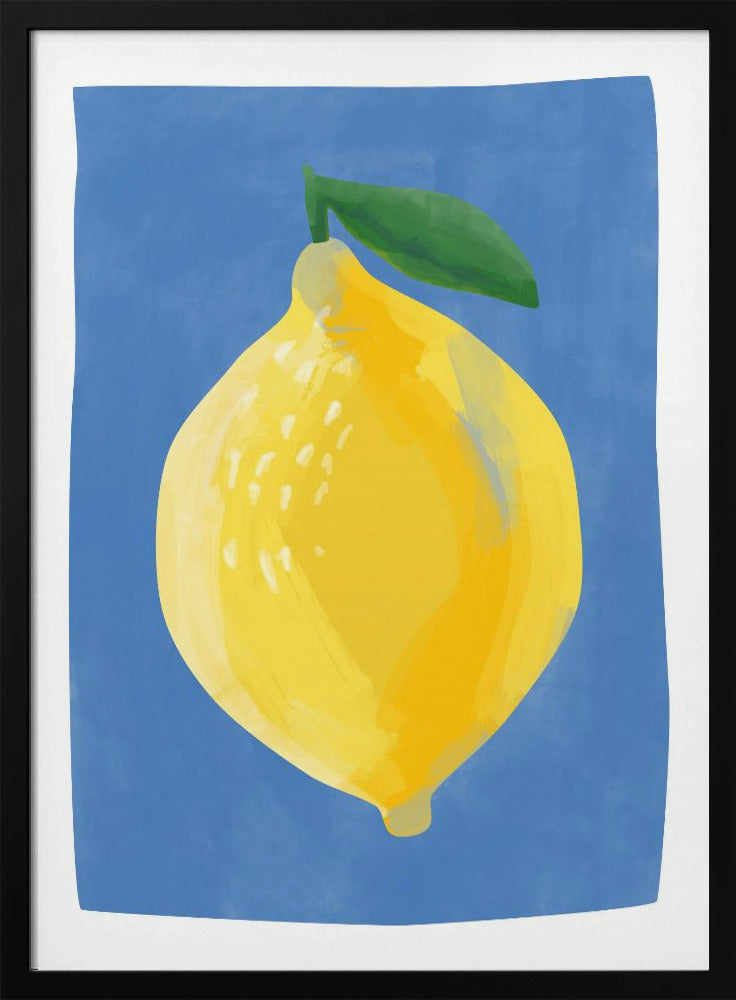 Schlichtes Gemälde einer Zitrone | Poster