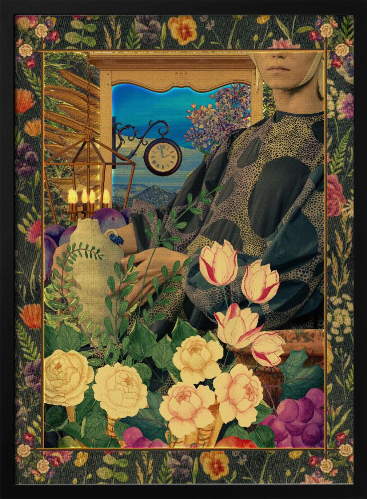 Surreale Blumenportal-Collage | Poster