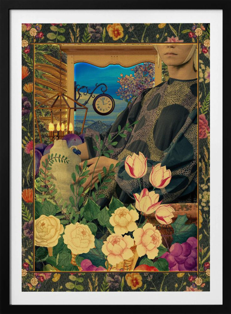 Surreale Blumenportal-Collage | Poster