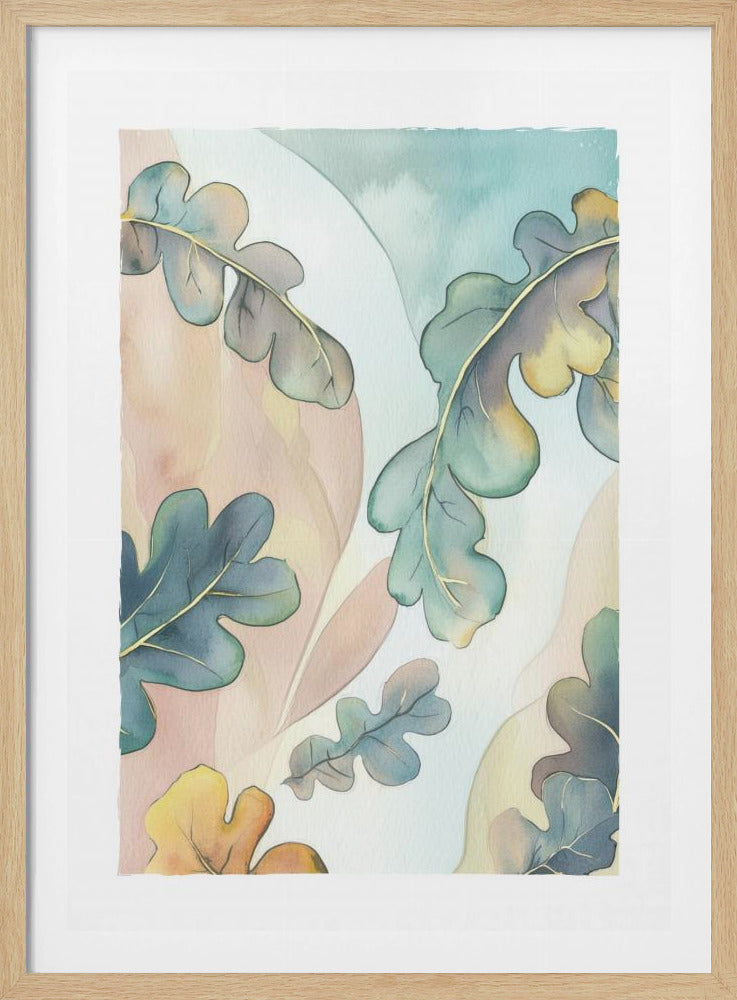 Aquarell Eichenblätter | Poster
