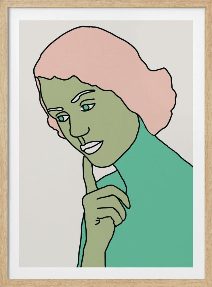 Dame denkt grün | Poster