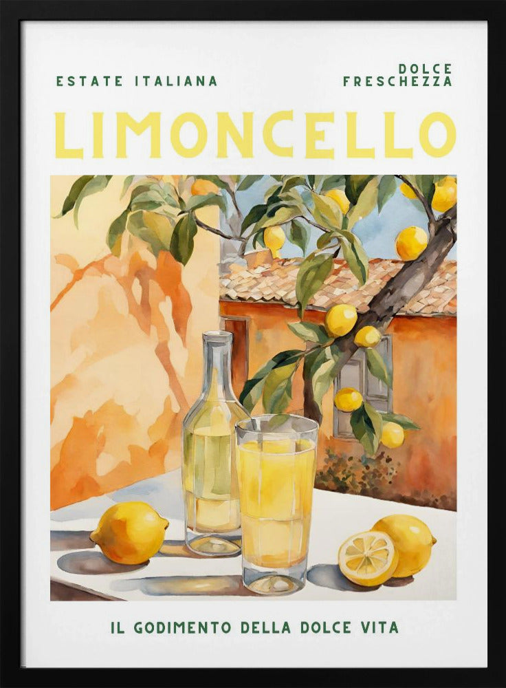 Limoncello, Aquarell, Frisch | Poster