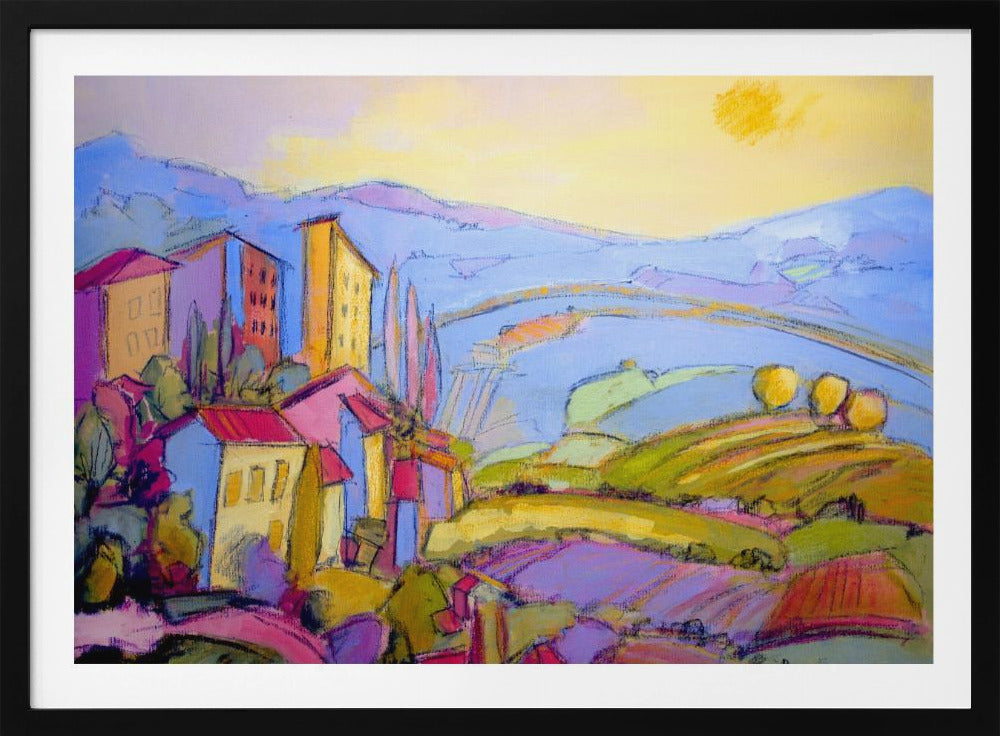 Sonnenbeschienene Landschaft | Poster