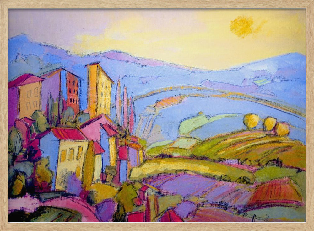 Sonnenbeschienene Landschaft | Poster