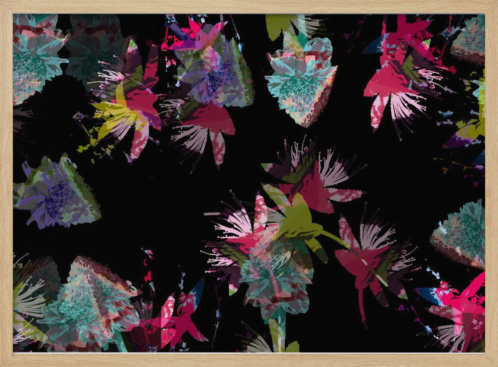 Neon-Blumenmix | Poster