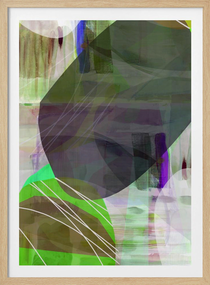 Abstrakte grüne Formen 1 | Poster