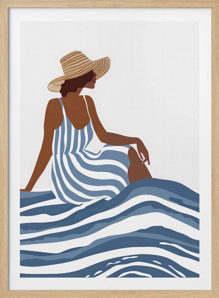 Das Mädchen im gestreiften Kleid | Poster