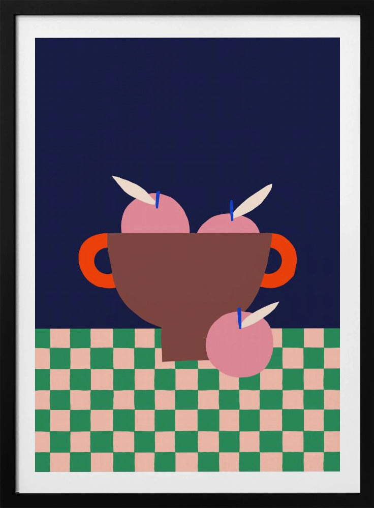 Obstschale mit rosa Äpfeln | Poster
