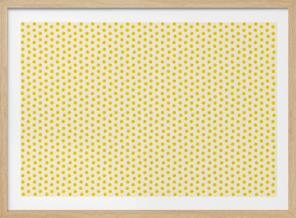 Gelbe Smileys (Musterdesign) | Poster