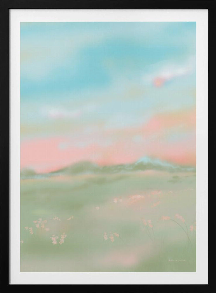 Verträumte Pastellwiese | Poster