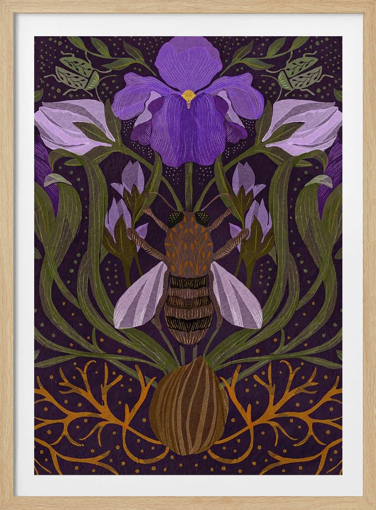 Biene und Iris | Poster