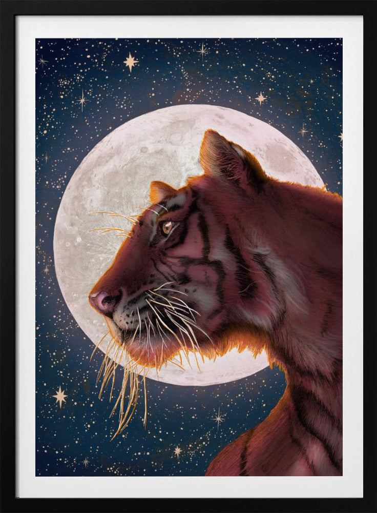 Mond und Tiger Farbe Groß | Poster