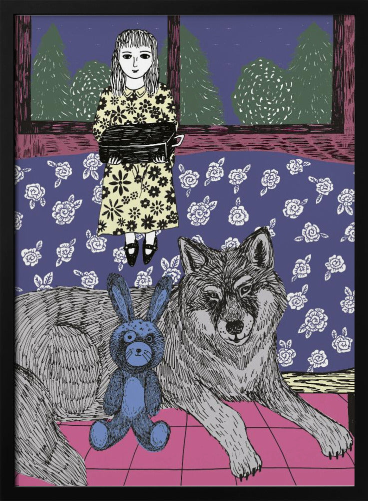 Mädchen mit Wolf | Poster