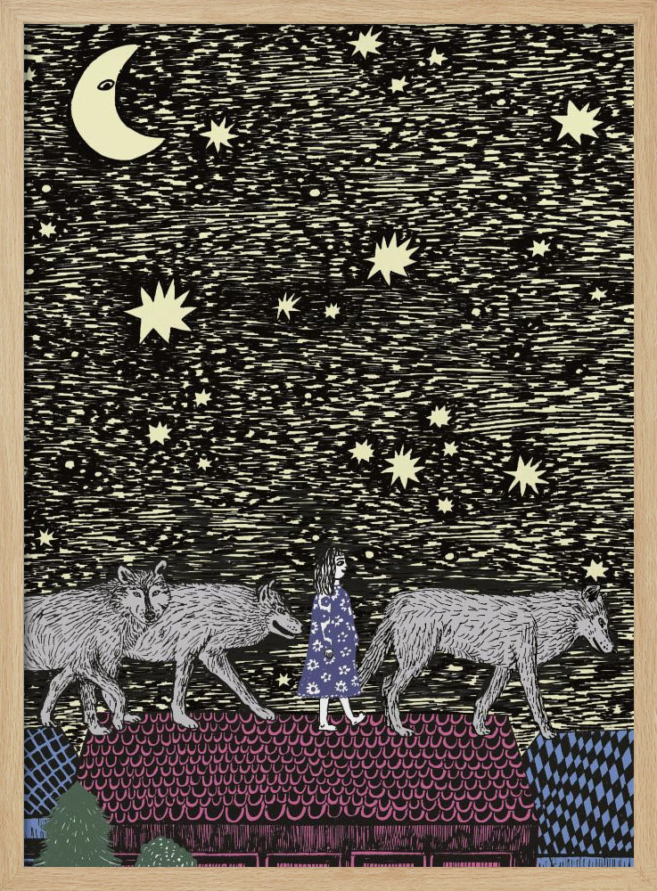 Mädchen mit Wölfen | Poster