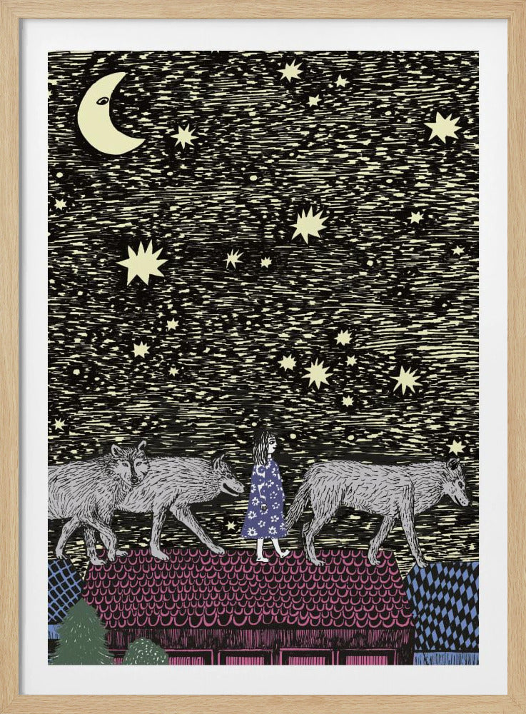Mädchen mit Wölfen | Poster