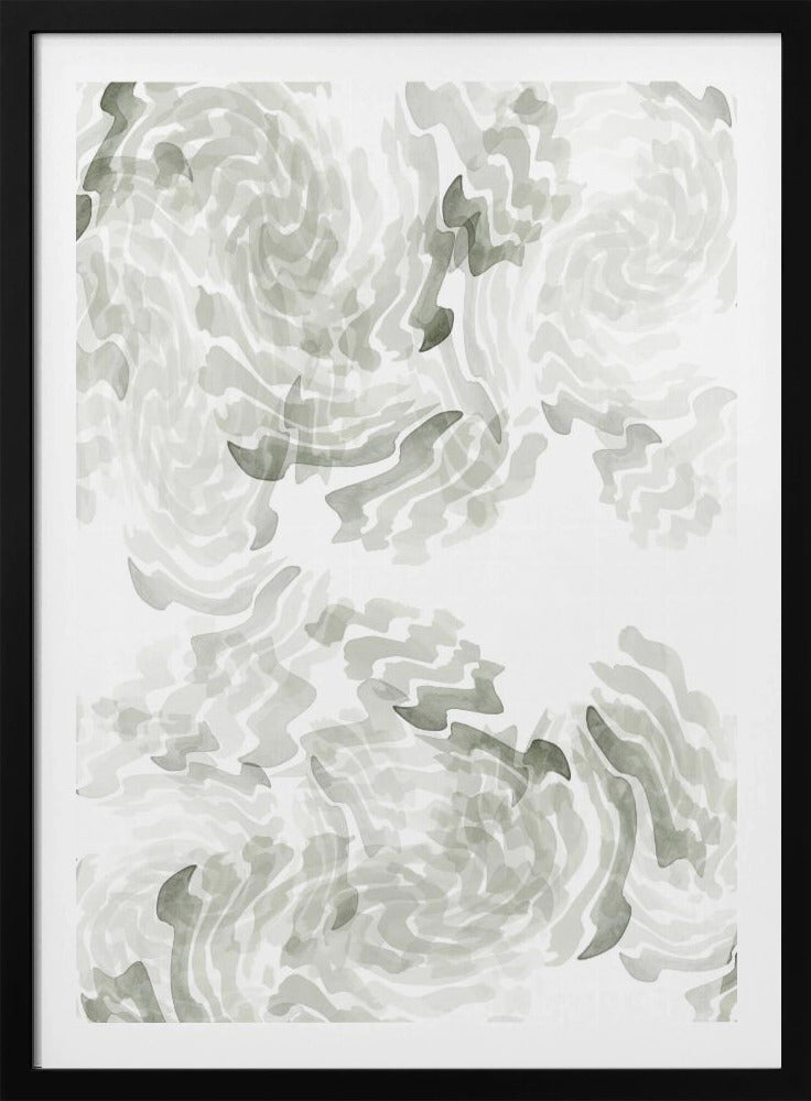 Grauer Aquarellwirbel 1 | Poster
