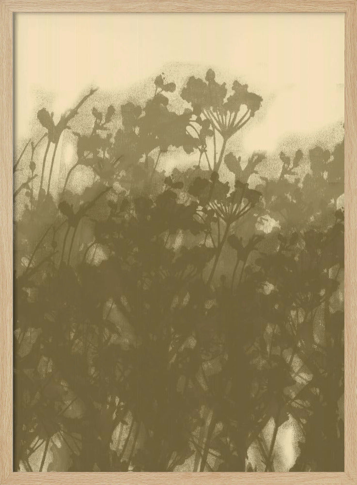 Neblige Wiese. Abstrakte botanische Kunst Nr. 2 | Poster